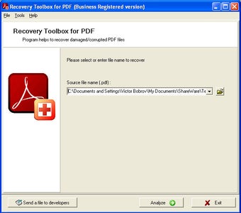 Image 0 for PDF Recovery Toolbox