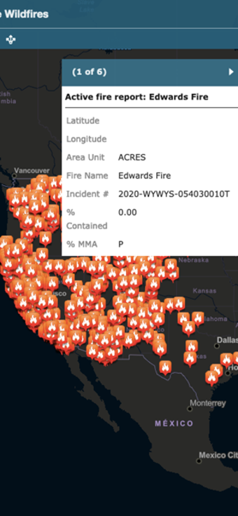 Image 1 for Active Wildfire Tracker M…