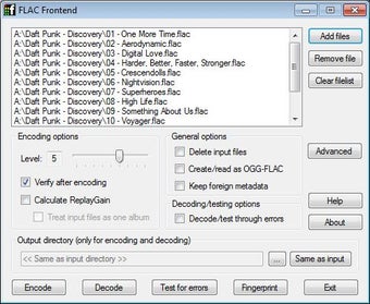 Image 0 for FLAC Frontend Portable