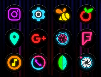 Image 3 for Neon Glow C - Icon Pack