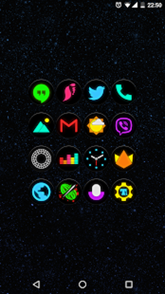 Image 1 for Neon Glow C - Icon Pack