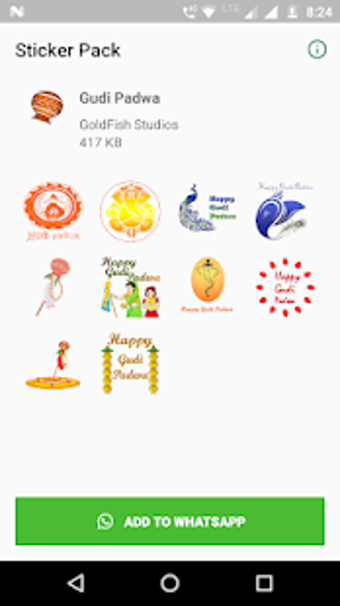 Imagen 1 para Gudi Padwa WhatsApp Stick…
