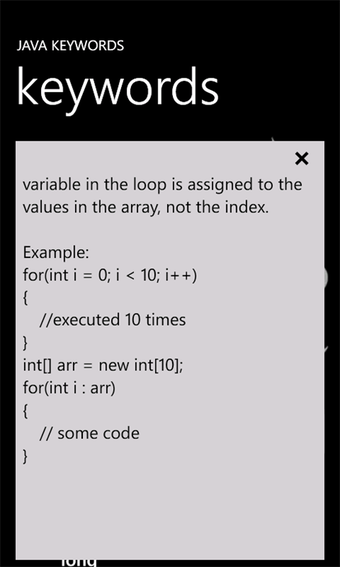Image 1 for Java Keywords for Windows…