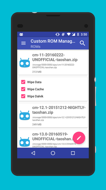 Image 2 for [ROOT] Custom ROM Manager