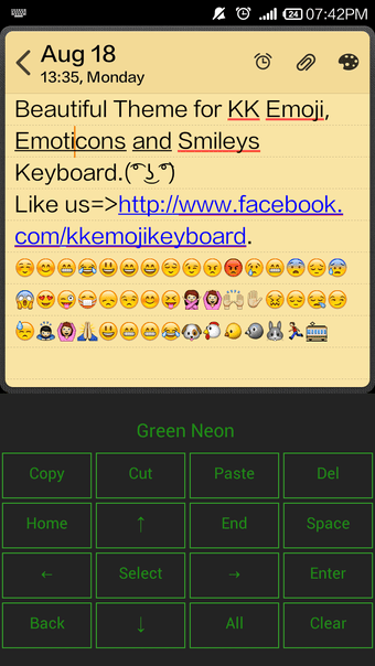 Image 2 for Green Neon Emoji Keyboard