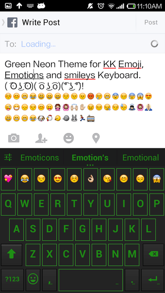 Image 3 for Green Neon Emoji Keyboard