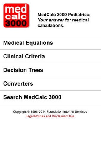 Imagen 0 para MedCalc 3000 Pediatrics