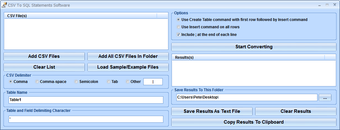 Image 0 for CSV To SQL Statements Sof…