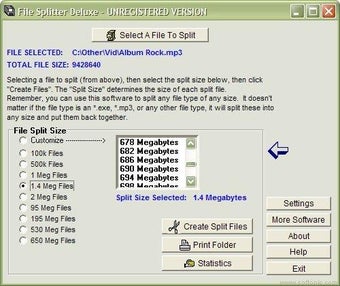 Image 0 for File Splitter Deluxe