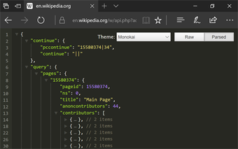 Imagen 0 para JSON Formatter for Edge f…