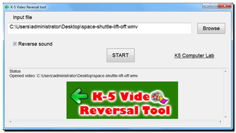 Image 0 for K-5 Video Reversal Tool