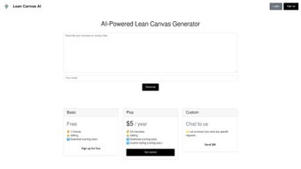 Image 0 for Lean Canvas AI