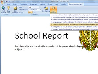Image 0 for Report Comment Word Toolb…