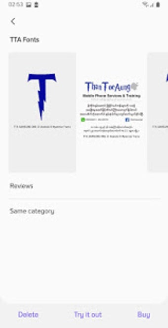 Image 0 for TTA SAM Myanmar Font 9 {O…