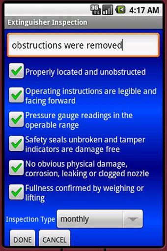 Imagen 1 para Fire Extinguisher Inspect…