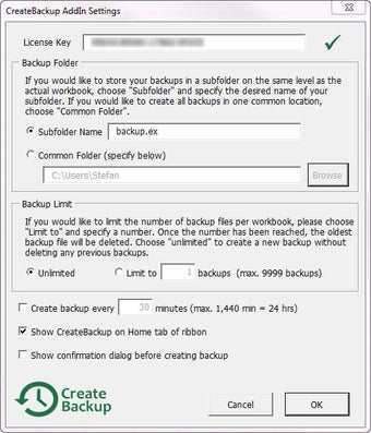 Imagen 0 para CreateBackup AddIn for Wo…