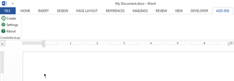 Imagen 1 para CreateBackup AddIn for Wo…
