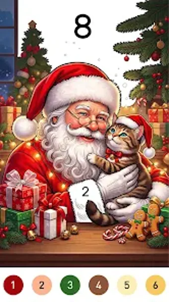 Imagen 0 para Santa Color By Number Gam…