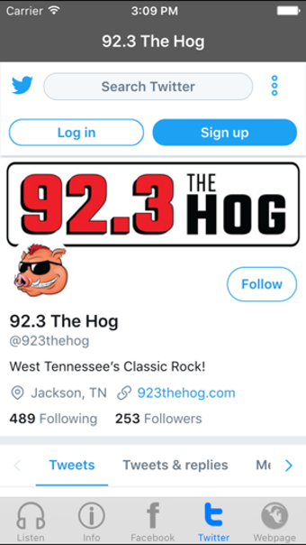 Image 1 for 92.3 The Hog