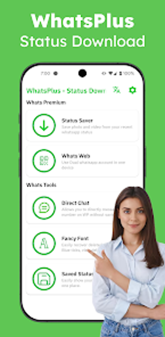 Image 0 for WhatsPlus - Status Downlo…
