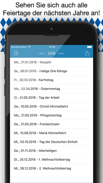 Image 0 for Feiertag Kalender Bayern