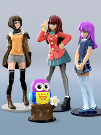 ColorMinis Printables: 3D Color Anime Figure Shop Pictures 1