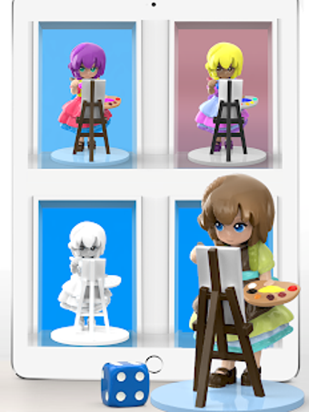 ColorMinis Printables: 3D Color Anime Figure Shop Screen Pics 2