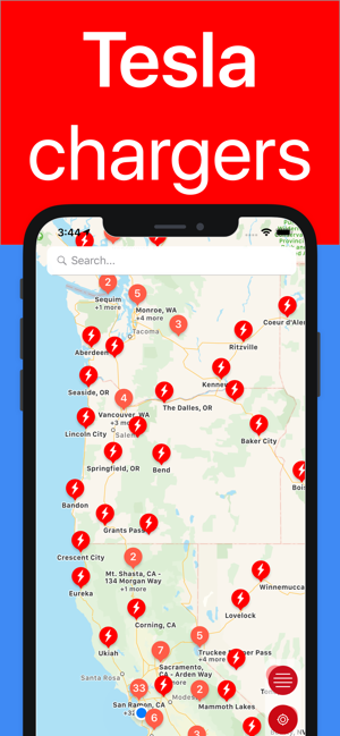 Image 2 for Supercharger map for Tesl…