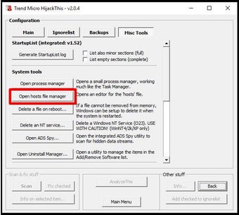Image 2 for Trend Micro HijackThis