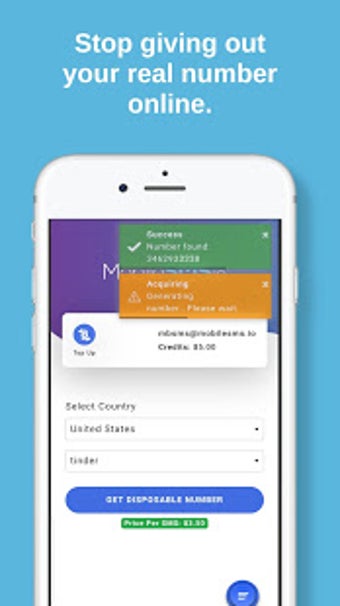 Image 0 for MobileSMS.io Receive SMS …