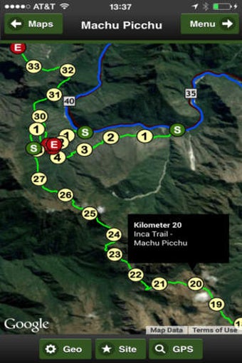 Image 0 for Machu Picchu trail map of…
