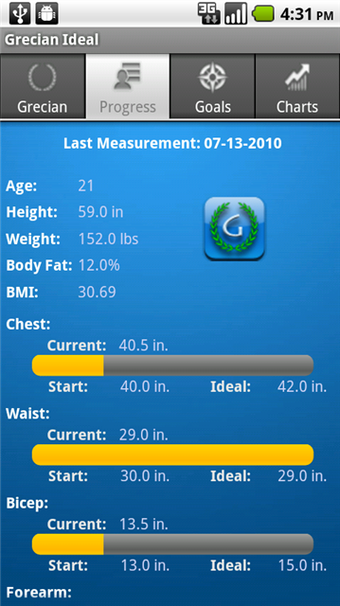 Imagen 1 para Grecian Ideal Body Tracke…