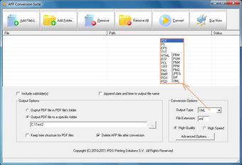 Imagen 0 para AFP Conversion Suite