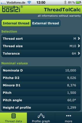 Image 0 for Thread Tolerance Calculat…