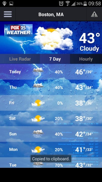 Image 1 for FOX 25 Boston Weather Tea…