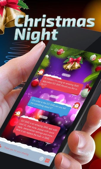 Imagen 1 para GO SMS CHRISTMAS NIGHT TH…