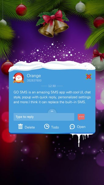 Imagen 2 para GO SMS CHRISTMAS NIGHT TH…