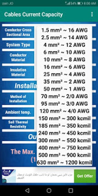 Image 2 for Cables Current Capacity (…