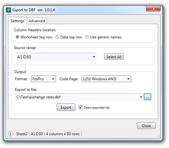 Image 1 for Excel DbfMate