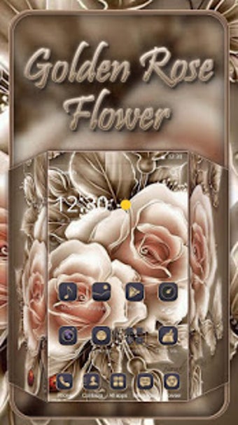 Image 1 for Golden Rose Flower Theme