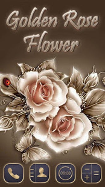 Image 0 for Golden Rose Flower Theme