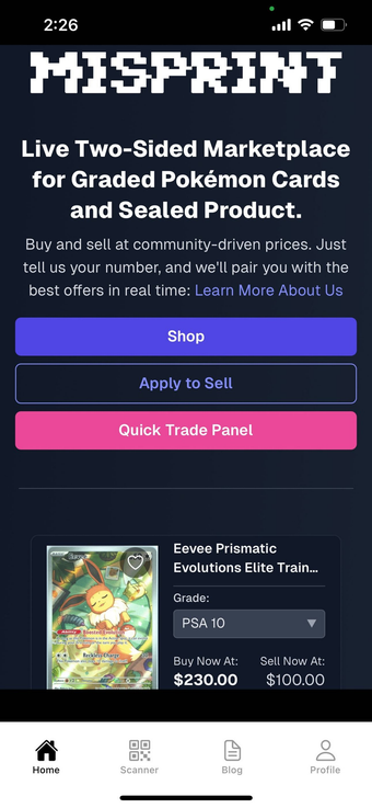 Image 0 for Misprint: Buy  Sell Cards