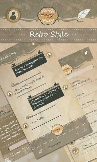 Image 2 for GO SMS PRO RETRO STYLE TH…