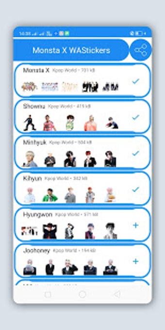Imagen 1 para MONSTA X Stickers for Wha…