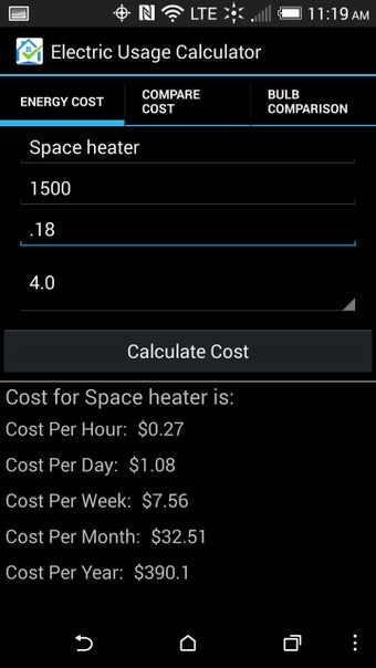 Image 1 for Electricity Cost Calculat…