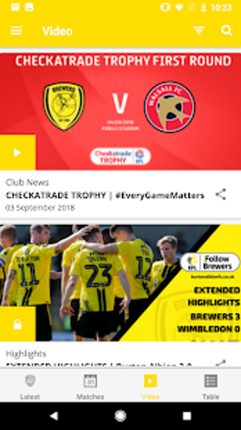 Image 0 for Burton Albion Official Ap…