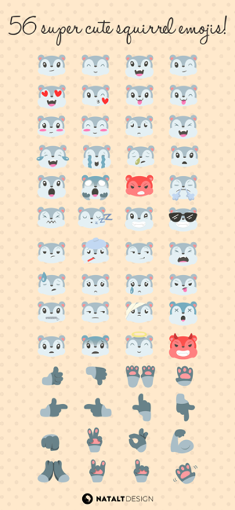 Image 0 for Grey Squirrel Emojis