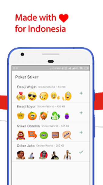Imagen 2 para Indonesia Stickers for Wh…