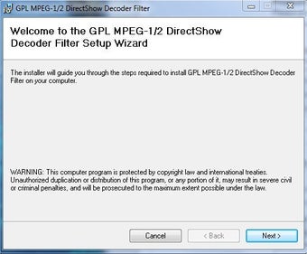 Image 0 for GPL MPEG 1/2 Directshow D…