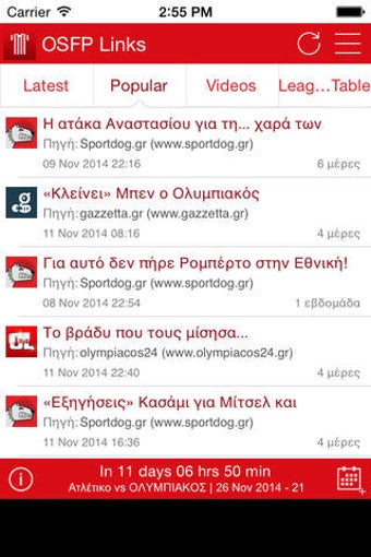 Image 0 for OSFP Links for Olympiacos…